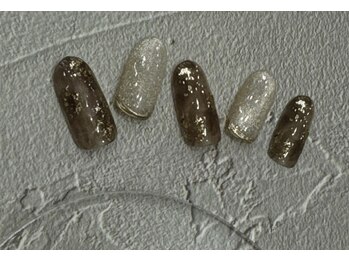 秋ネイル～ミラー＆マグネット