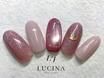 ネイルスタジオ ルキナ(LUCINA)/H-781大人キラキラピンクネイル