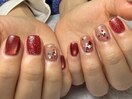 バレンタインネイル