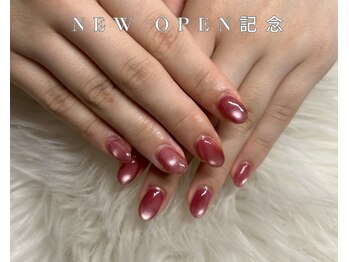 melt.仙台【パラジェルネイル/フィルイン/マグネット/長さだし/持ち込み】/ネイルワンカラーハートネイル