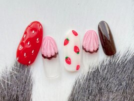 バレンタインネイル