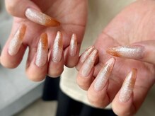 ネイル ドゥ 岡山駅前店(Nail Doux)/オレンジグラデーション