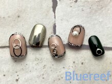 ネイルアンドまつげエクステ ブルーリーフ 四谷三丁目店(Blue Reef)/クール系ミラーネイル