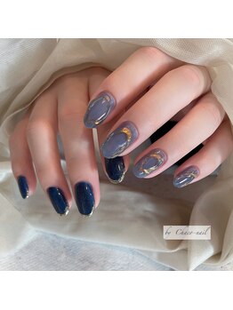 チャコネイル(chaco-nail)/ネイビーニュアンスnail