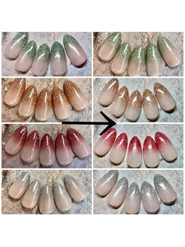 ネイルサロン ヴィヴィ(nail salon ViVi)/ワンカラー＆フラッシュグラデ