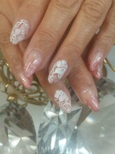マイネイルアンドアイラッシュ(MyNail&Eyelash)/手描きフラワーレース(エンボス)
