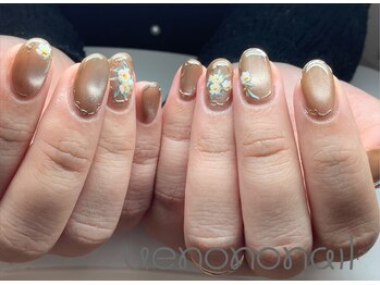 ウエノノネイル 上野(uenononail)/ちゅるんブラウンマグ×ミラー