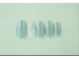くすみブルーネイル