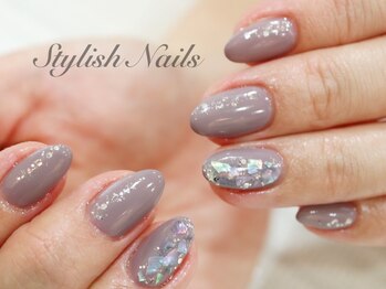 スタイリッシュネイルズ(Stylish Nails)/くすみカラー&シェル