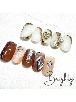 プライベートブライティ(Brighty)/大人ニュアンスvalentine nail