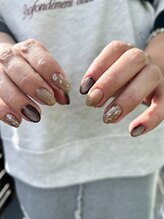 テソロネイル(TESORO nail)/控えめヒョウ柄ネイル