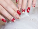 バレンタインネイル