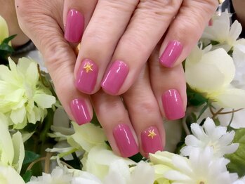 プルミエ ネイル(Premier Nail)/モーブピンクにストーンをのせて