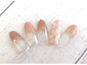 ネイル サロン シエル(Ciel)/フレンチ 白花