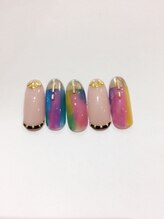 エトワール 大垣店(Etoile)/タイダイスタッズネイル