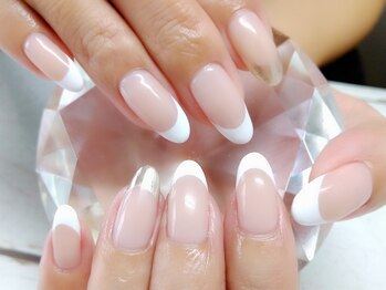 ミラーフレンチネイル♪
