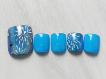 ナビネイル(Nabi nail)/ミラー花火ネイル