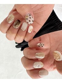 くすみカラー/フラッシュネイル