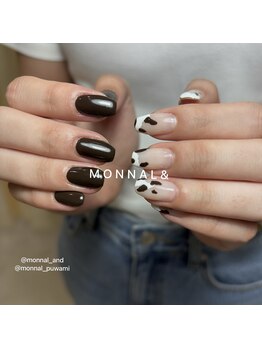 モナールアンド(MONNAL&)/牛柄ネイル