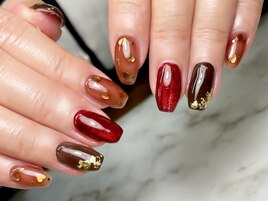 バレンタインネイル