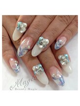 ネイルサロン ビューティーマジック 川口店/長さ出し　マーブルネイル