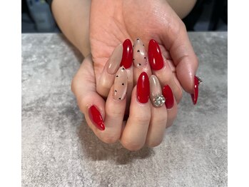 ハート×Vカットストーン