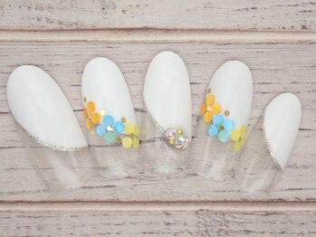 ワンネイル(ONE NAIL)/#ホロ花#フレンチネイル