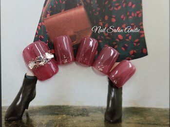 ネイルサロン アミティエ(Nail Salon Amitie)/ガラスフレンチ大人綺麗foot