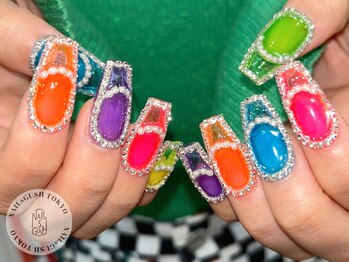 ネイルズガッシュ 溝の口店(NAILs GUSH)/クリア/ビジュー/フレンチ