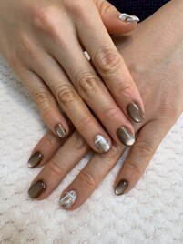 バレンタインネイル