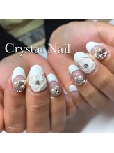 クリスタルネイル ボンベルタ橘店(CRYSTAL NAIL)/フレンチ×3D