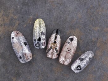 サンミーゴネイル 神戸店(Sunmego Nail)/キラキラベアーネイル