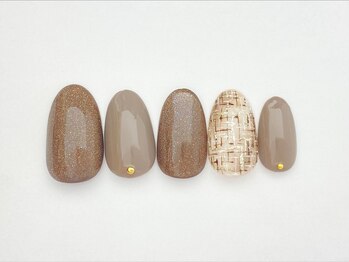 ネイルサロン アビー グランデュオ蒲田店(abbie)/●ブラウンツイード¥10,868