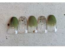 ネイルサロン エムズ(Nail Salon M's)/カーキとラメでオシャレに