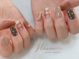 バレンタイン☆チェックネイル