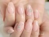 【ワンカラー、ラメグラデ★アート2本付き】ナチュラルジェルコース♪￥4990
