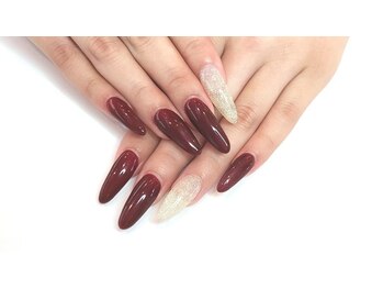 ネイルサロンアンドネイルスクールアートローズ 町田店(Art Rose)/バイカラーネイル