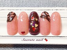 スエルテ ネイルサロン 北千住店/いちごチョコネイル ¥8000
