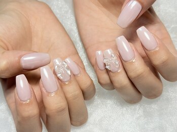 ホワイトミラーネイル