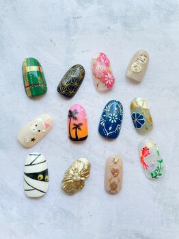 デジャヴ(Dejave)の写真/豊富なカラーとパーツをご用意☆理想のデザインにきっと出会える！思わず見とれる美爪で日常を彩る…♪