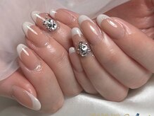 ネイル アンド ボディジュエリー リッチスタイル(Nail&Body Jewely Rich style)/優しいフレンチネイル