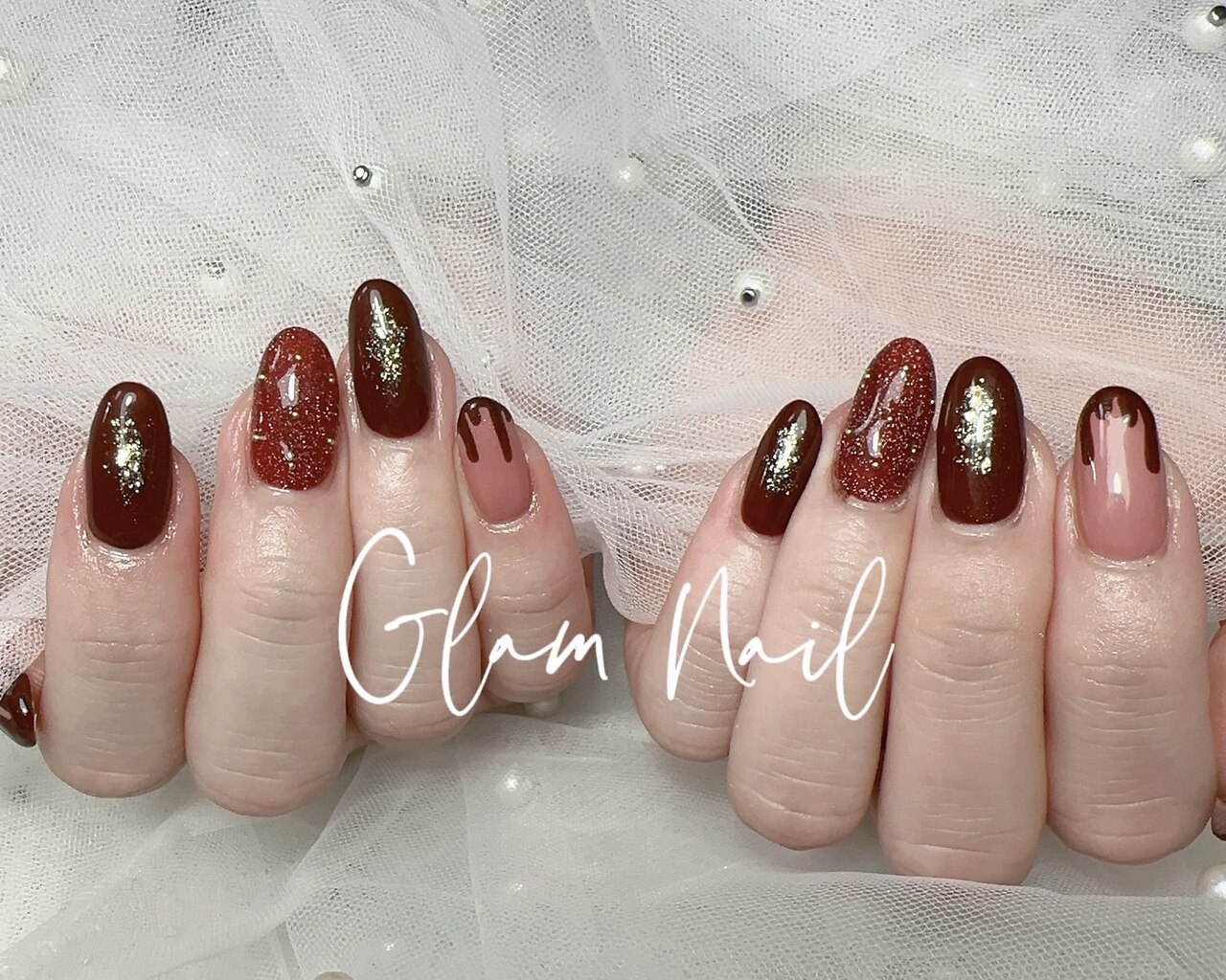 2025年秋トレンド】ボルドー ハートのネイルデザイン集｜人気順