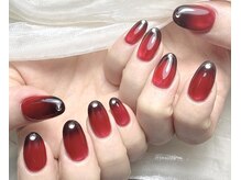 エムズ ネイルサロン(M2)/赤黒グラデーション