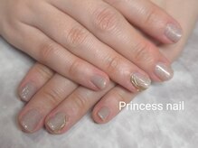 プリンセスネイル(Princess nail)/ラメ×ゴールドミラー7,700