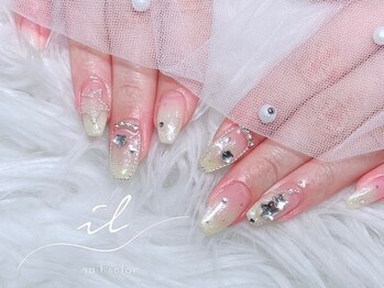 イル 神戸店/イエロー×ラメグラデーション