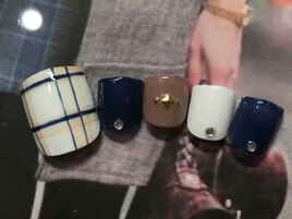 チェックフットネイル