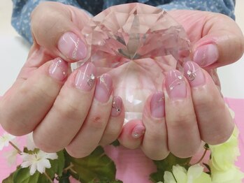 プルミエ ネイル(Premier Nail)/斜めフレンチ☆ピンク
