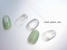 ネイルサロン ソウ 心斎橋店(Nail Salon Sou)/涼しげ♪クリアnail