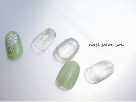 涼しげ♪クリアnail