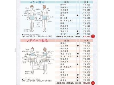 各パーツごとも全身もできます！ご要望に合わせてご提案◎